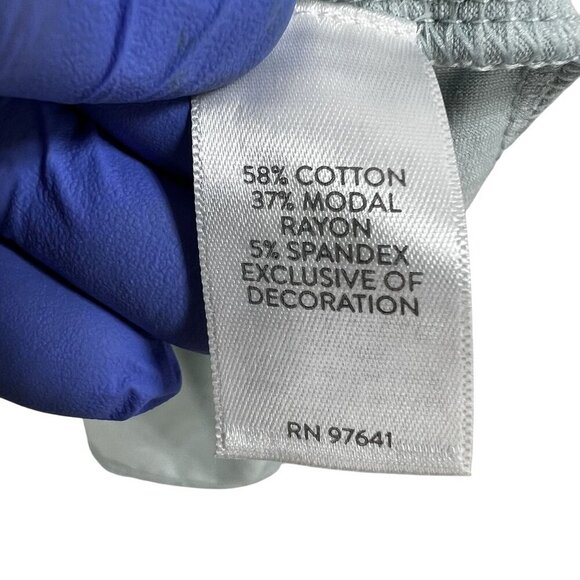 J Jill Womens L Sage Boho Tunic Top Button Detail Sleeves Pom Pom Trim Stretchy - Picture 14 of 15